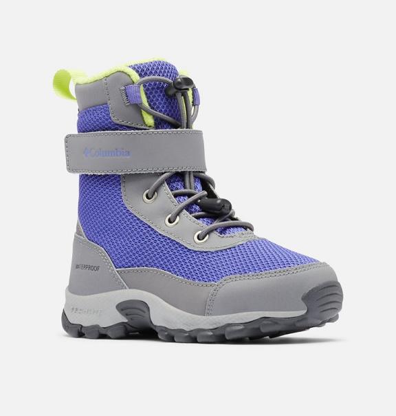 Columbia Omni-Heat Waterproof Boots Purple Yellow For Boys NZ74503 New Zealand